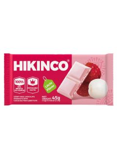 Hikinco Lychee Crispy Rice Chocolate Bar 45g