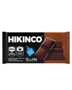 Hikinco Dark Crispy Rice Chocolate Bar 45g