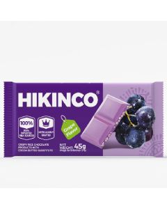 Hikinco Grape Crispy Rice Chocolate Bar 45g